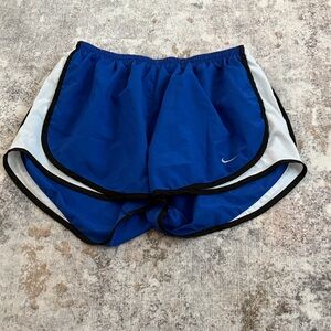 Nike Women's Athletic Shorts in Blue and White